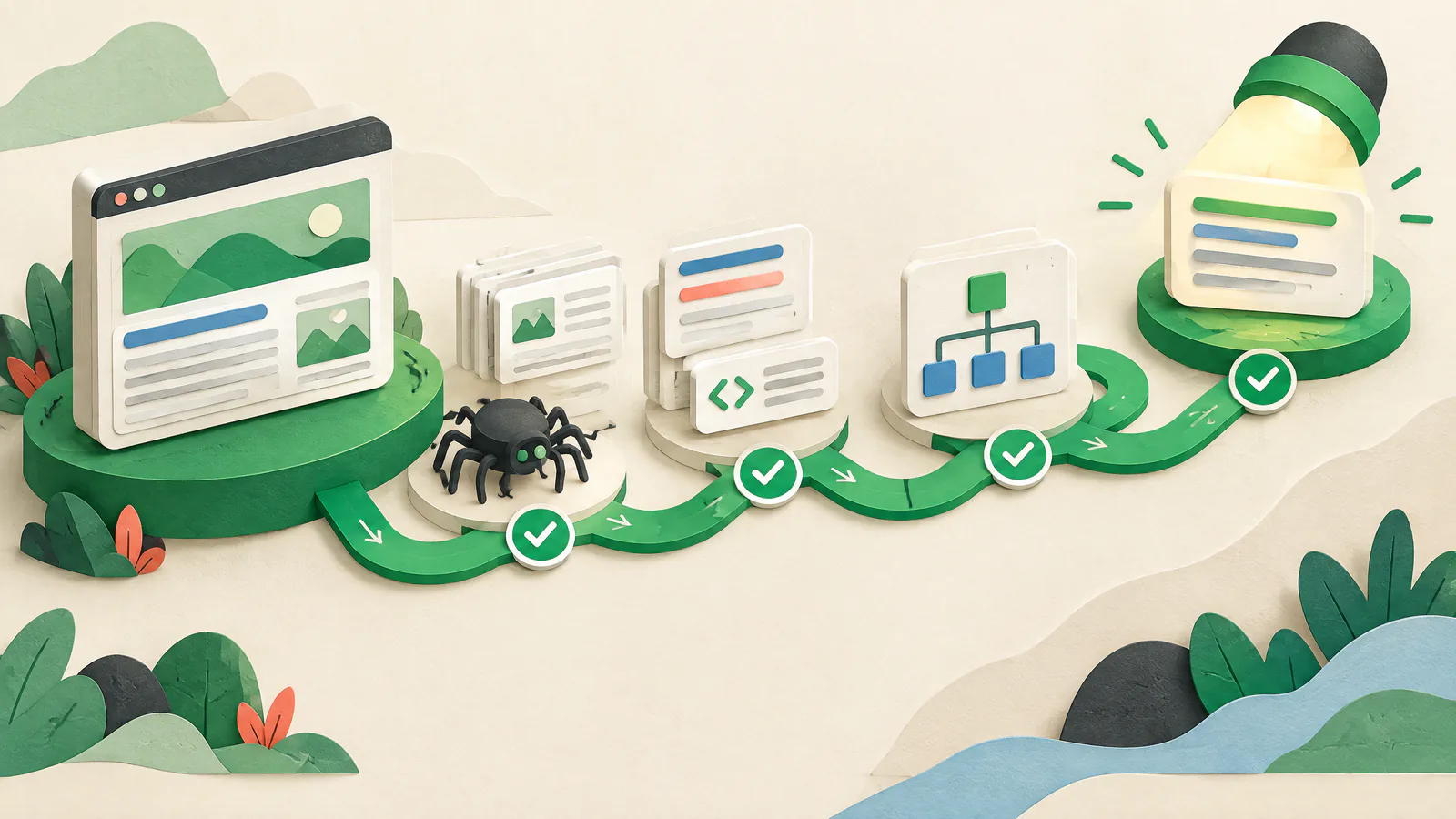 قائمة التحقق لتحسين محركات البحث (SEO) لموقع جديد — دليل بصري